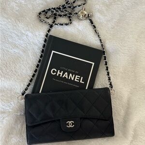Authentic CHANEL Matelasse wallet on chain crossbody bag